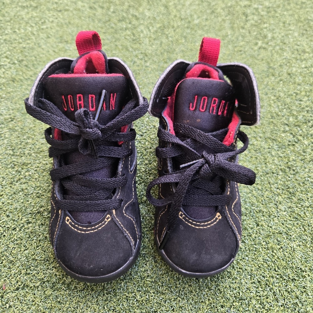 Nike Air Jordan 7C Citrus Black Toddler High Top - Picture 3 of 8